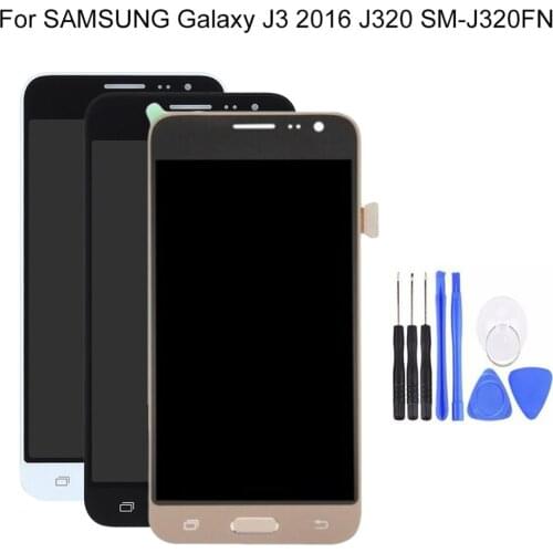 Mobile Phone Screen LCD Display Touch Screen Digitizer Repair Tool Included For Samsung Galaxy J3 2016 J320 FN with Tools