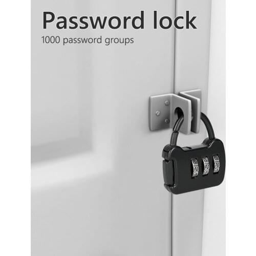 Zinc Alloy 3 Digit Code Combination Password Lock Portable Travel Mini Carrying Luggage Case Backpack Lock Padlock