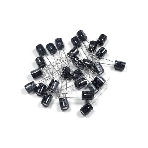 50PCS Higt quality 25V100UF 6*7mm 100UF 6.3*7 25V Electrolytic capacitor