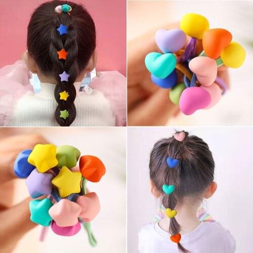 Girls Hair Accessories Elastic Hair Bands Colored Hair Rope Headband Hairband Cute Hairbands for Kids