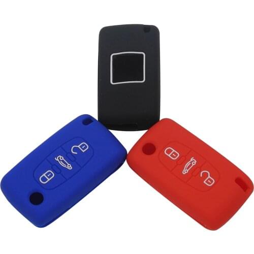 Bilchave 3 Button Silicone Car Key Case Cover Fob For Peugeot 208 207 3008 308 408 407 307 206 For CITROEN C2 C3 C4 C81 Styling
