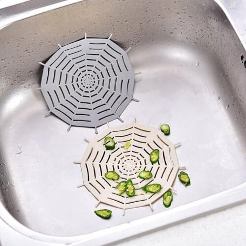 Household Sink Filter Screen Anti-clogging Floor Drain Cover Creative with Suction Cup Silicone Filter Kitchen Accessories
