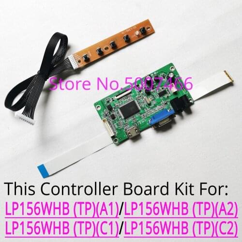 For LP156WHB (TP)(A1)/(TP)(A2)/(TP)(C1)/(TP)(C2) LCD screen 1366*768 WLED EDP 30 pin VGA display controller board DIY kit