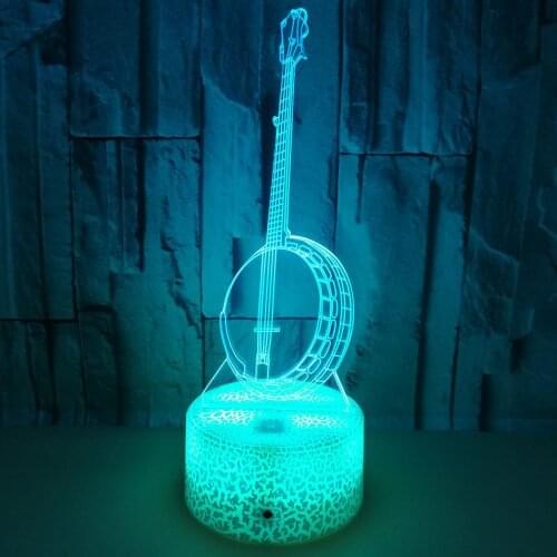 Hot Selling Gifts Led Night Light Customized Huqin 3d Lamp Colorful Touch Visual Gift Atmosphere Table Lamp