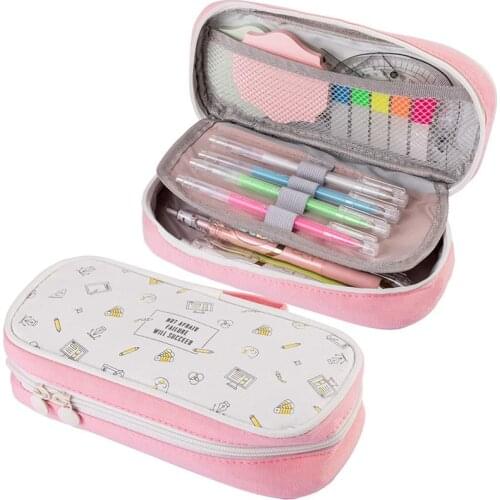 Pencil Case Pencil Bag Pen Pouch Box Marker Holder Office School Supplies Stationery Organizers for Girls Kids