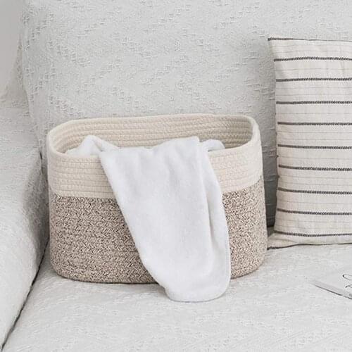 Storage Baskets Laundry Basket Multi-color Large Capacity Widely Applied Cotton Rope Storage Baskets Bins for Laundry