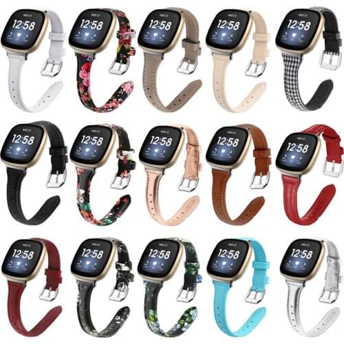 Correa Leather Watchband For Fitbit Versa 3 Smart Watch WristBand Bracelet belt Men Women band For fitbit sense