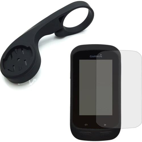 31.8mm Cycling Computer Handlebar QuickView Bracket Black Mount + Black Protect Rubber Case + Screen Cover for Garmin Edge 1000