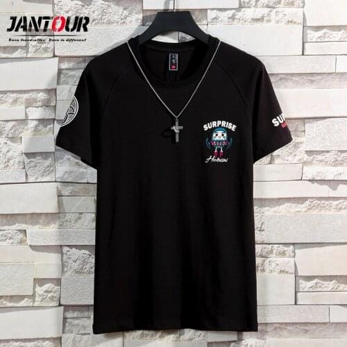 Summer New Japanese Fan Fox Mask Printed Trendy Brand Cotton T-Shirt Mens Trend Large Loose 100% Cotton Half Sleeve T-Shirt