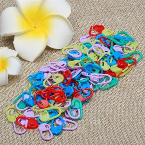 20/40/60/100/200Pcs Plastic Colorful Knitting Stitch Marker Needles Clips Crochet Locking Stitch Pins Safety Pins Sewing Tools