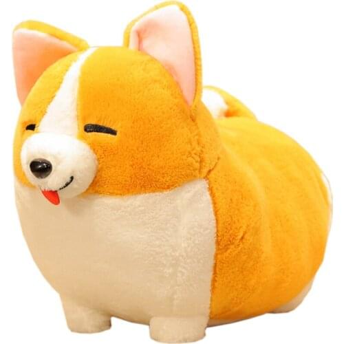 Cute Corgi Stuffed Doll Big Animal Shiba Inu Dog Plush Toy Doll for Children Girl Birthday Gift Deco 60x45cm DY50633