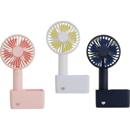 Mini USB Handheld Fan Base Electric Fan 3 Speed Personal Small Desktop Table Quiet USB Fan for Home Bedroom Office