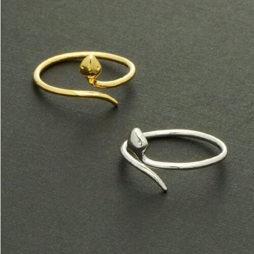 Fashion snake rings, smooth small snake rings for women