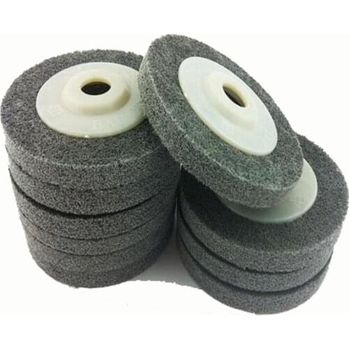 Nylon fiber stainless steel Metal Polishing Grinding Non woven drawing wheel 100*16mm 7P hardness