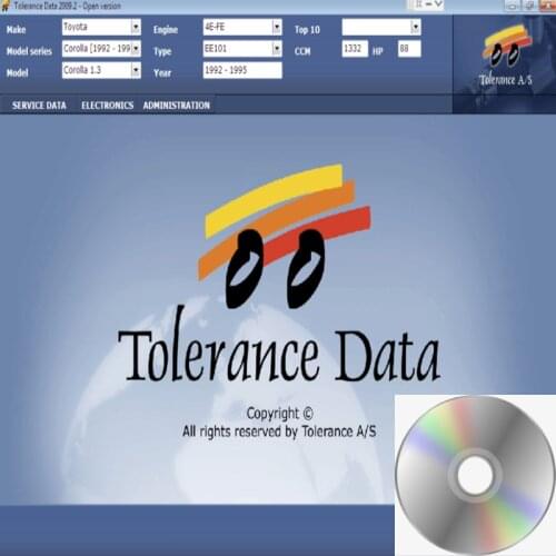 2021 New Hot Selling Auto Repair Software Tolerance Data 2009.2 Car Repair Data with Free Keygen Unlimited Installation in CD