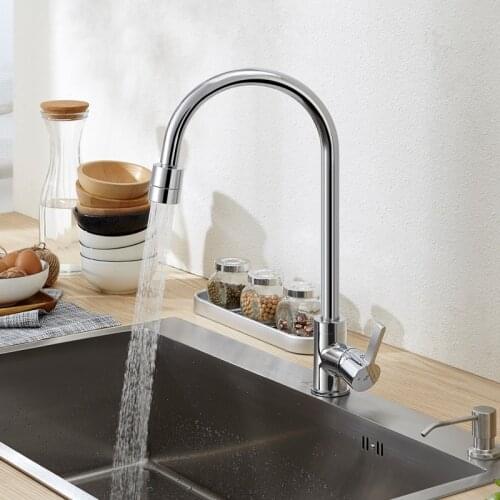 New Solid brass chrome kitchen faucet Rotatable Lead free Hot and cold water Kitchen Sinks faucet tap--MD3444