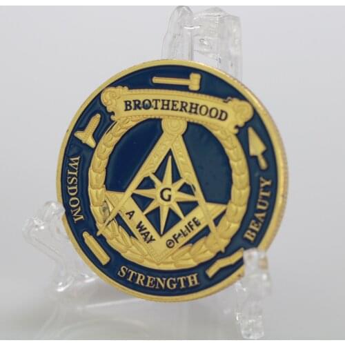 Masonic Eye Gold Plated Coin United States Brotherhood Challenge Coins Collectibles Gift Freemason Commemorate gifts