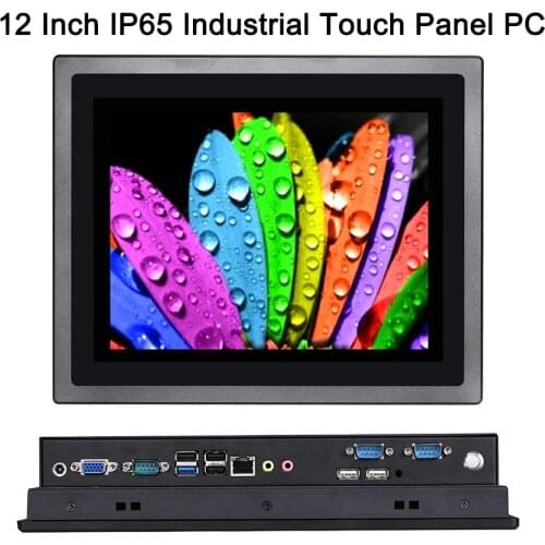 12 Inch IP65 Industrial Touch Panel PC,10 Points Capacitive TS,All in One Computer,Windows 7/10,Linux,Intel J1900,[HUNSN DA14W]