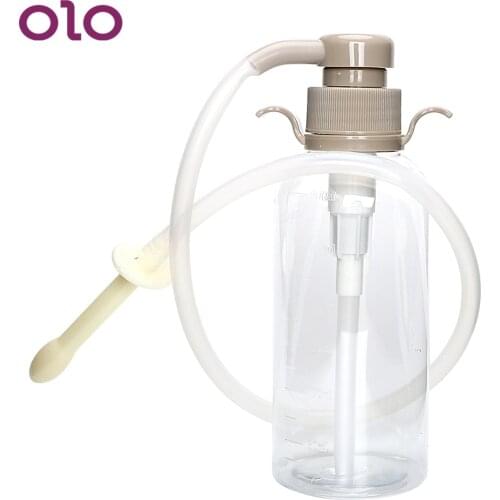 OLO Enema Rectal Syringe Rectal Sprayer Vaginal Rinse Kit Anal Vaginal Shower Cleaner Enemator Douche Sex Toys for Men Women