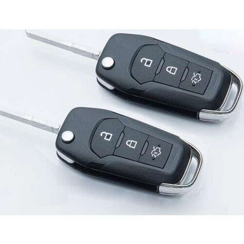 3 Button Flip Folding Remote Key Case Shell For Ford Escort Mondeo Everest With HU101 Key Blade Fob Key Blank Cover