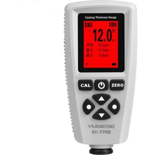 EC770S Digital Coating Thickness Gauge 0-2000um/1um Paint Thickness Tester Film Thickness Meter FE/NFE Probe Tester Update from