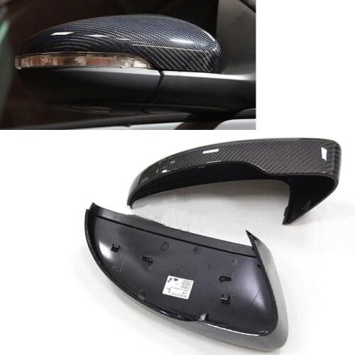 Carbon Fiber Replacement Car Exterior Rear View Mirror Cover Caps For Volkswagen Scirocco EOS CC 2010-2016 Clip On