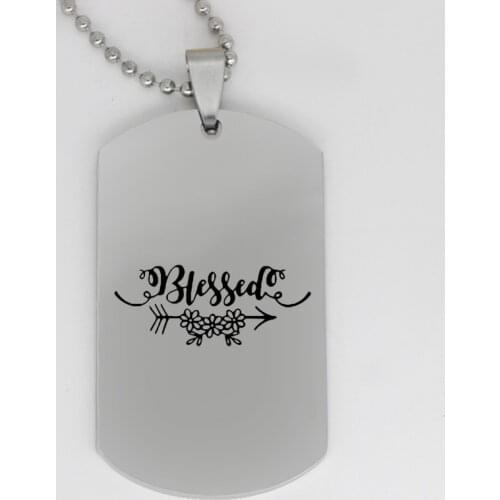 Ufine jewelry girl gift pendant army card blessed for family stainless steel customed necklace N4296