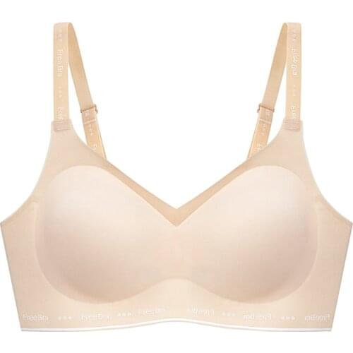 Women Bra Underwear Lady Lingerie One-piece Bra Four Hook-and-eye Nylon Solid Wire Free Non-adjusted Straps Bras