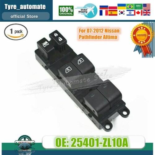 1PC Master Power Window Switch 25401-ZL10A For 2007-2012 Nissan Pathfinder Altima