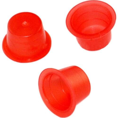 100Pcs Tattoo accesories Red Color Tattoo Ink Cups Caps Tattooing Supplies 12X8X9mm