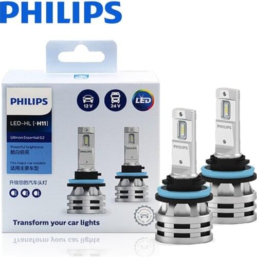 Philips Ultinon Essential H4 H7 G2 LED H1 H8 H11 H16 HB3 HB4 H1R2 9003 9005 9006 9012 6500K Car Fog Lamp Car led Headlight 2pcs