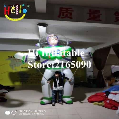 3.5 m high funny carnival parade inflatable Robot puppet custom film cartoon figures costume