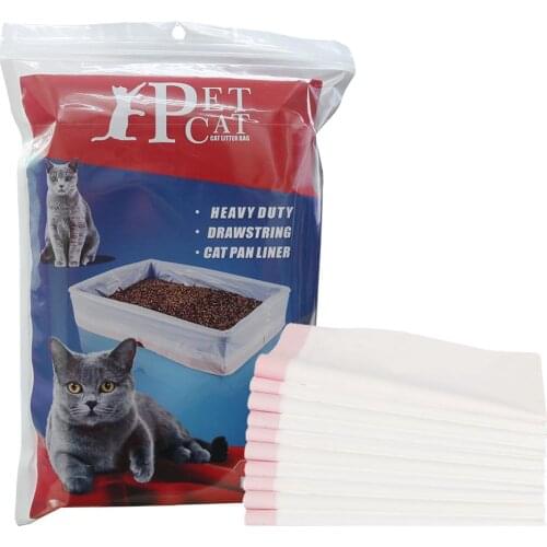 5 pieces drawstring cat disposable litter bag,cat litter box lined with waste bag cat litter bags