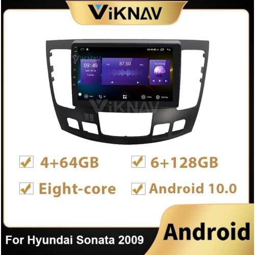 Android 128G GPS navigation Car Multimedia Player 9 inch Radio for Hyundai Sonata 2009 Manual AC Car 2Din head unit stereo