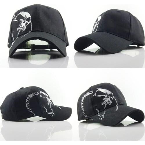 Unisex 100% Cotton Outdoor Men Baseball Cap Skull Embroidery Hats Sports Snapback Caps For Men Women