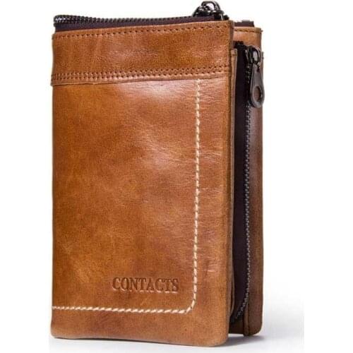 Brand 100% Genuine Leather Wallet Design Genuine Leather Wallet Men Small Magic Male Purse Coin Slim Card Holder Perse Clutch