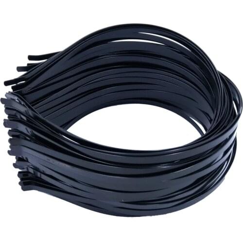 Black 100pcs 3mm 4mm 5mm 6mm 7mm Metal Hairbands Findings for Jewelry Making HCF48