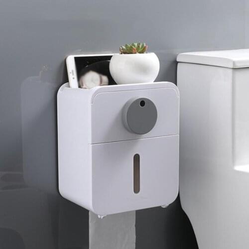 Toilet Roll Holder Waterproof Paper Towel Holder Wall Mounted Wc Roll Paper Stand Case Tube Storage Box Tray Tissue Box Home