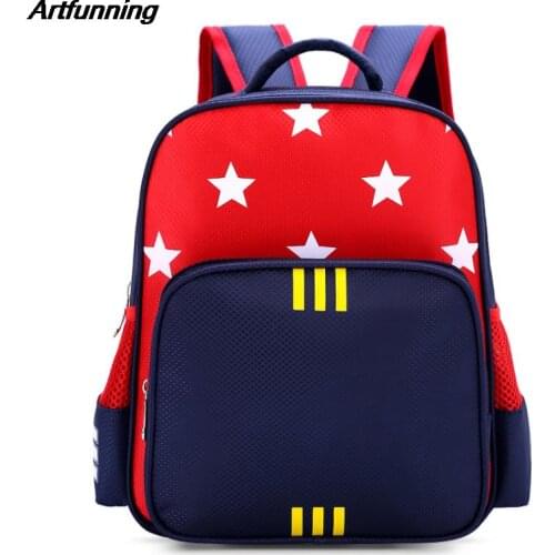Artfunning Children school bag for Boys Girls Orthopedic Backpack 3-6 year old kindergarten school bag Kids Satchel mochila