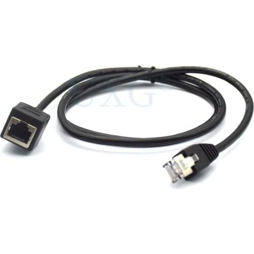 Male To Female RJ45 Ethernet Internet Network LAN RJ45 Extension Cord For Laptop PC ADSL Modem Router Shielded Cable 0.3m 100cm