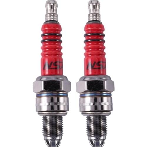 Pack of 2 Racing 3 Electrode Spark Plug A7tc for 50cc 110cc 125cc 150cc Atv Scooter Dirt Bike Go Kart