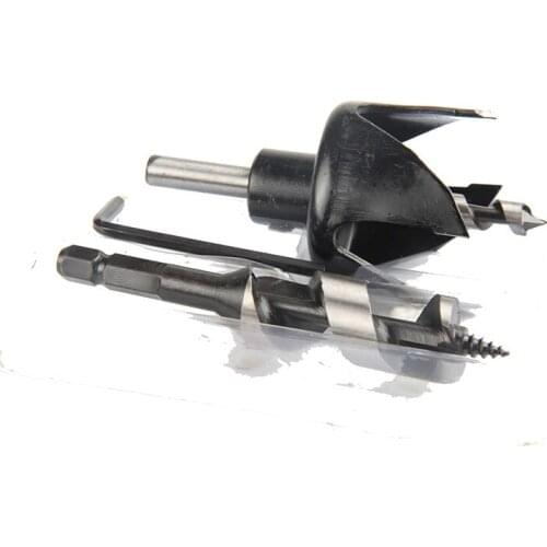 Forged High Carbon Steel Spherical Hole Opener Drill Bit Two-Piece Door Lock Wood Opener Alloy Drill Bit Reamer