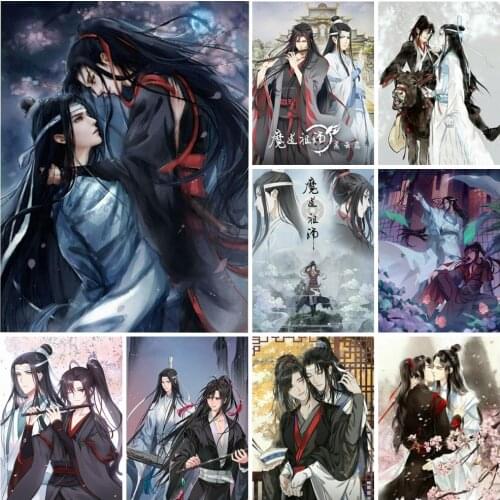 Mo Dao Zu Shi Anime 5D Diamond Painting Wei Wuxian Cartoon Mosaic Embroidery Xiao Zhan Full Square/Round Cross Stitch Home Decor
