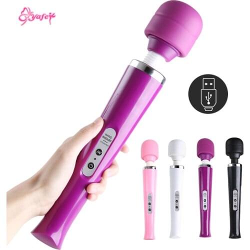 Powerful Huge Wand Vibrators For Women Sex Toys USB/EU Plug G-Spot Vagina Massage Vibrating Massage Clitoris Stimulator Sex Toys
