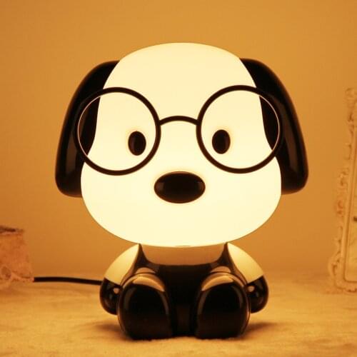 Dr. Dog Night Light Cartoon Animal Night Lamp Children Room Light Gift Beside Lamp Study Living Room Desk Lamp Art Deco Led Lamp