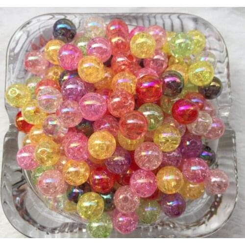 New 20pcs 10mm AB Chunky crack Beads AB Jewelry Pendant Bubblegum Necklace Jewelry Accessories manufacture