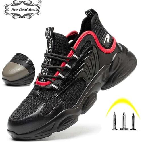 New Exhibition Dropshipping Men Women Work Shoes Steel Toe Cap Safety Boots Anti-smash Anti-puncture Indestructible Sport Shoes
