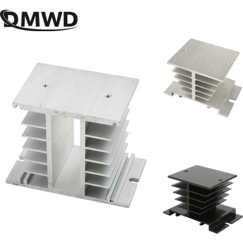 1pc Single Phase Solid State Relay SSR Aluminum Heat Sink Dissipation Radiator Newest,Suitable for 10A-40A relay
