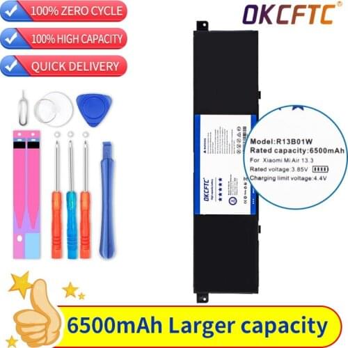 OKCFTC 6500mAh New R13B01W R13B02W Laptop Battery For Xiaomi Mi Air 13.3" Series Tablet PC 39WH