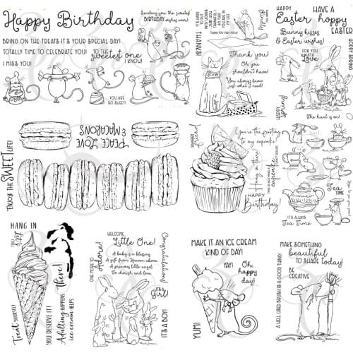 Easter bunny Clear Stamp / seal for DIY Scrapbooking / Album Decorative Clear Stamp Sheets B820